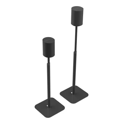Abbildung von Flexson Essentials Adjustable Floor Stands Black, Floor, Acrylonitrile butadiene styrene (ABS), Steel, Freestanding, 1 leg(s), Sonos Era 100, Arc, Beam, Ray, Sub, Sub Mini?