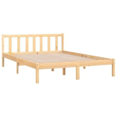 Abbildung von vidaXL Kiefer Massivholzbett Bettgestell Bett Holzbett Doppelbett Futonbett Bettrahmen Schlafzimmerbett Schlafzimmermöbel 120x200cm