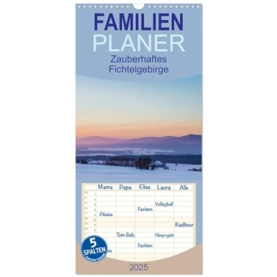 Abbildung von Familienplaner 2025 Zauberhaftes Fichtelgebirge mit 5 Spalten (Wandkalender, 21 cm x 45 cm), CALVENDO