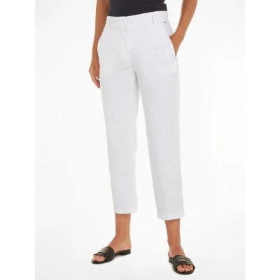Abbildung von Tommy Hilfiger SLIM Straight Chino, Damen, Größe: 46, Optic white