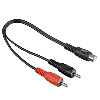 Abbildung von Hama Cinch Y Kabel Subwoofer Adapter Verteiler Audio Kabel, Stecker, Buchse, (20 cm), Chinch CAR Hifi
