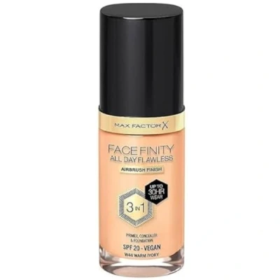 Abbildung von Max Factor Facefinity All Day Flawless Foundation Concealer, 3 in 1 Liquid &amp; Gesichtsprimer, vegane Formel, modulare Abdeckung, bis zu 30 Stunden Halt, SPF20 W44 Warm Ivory, ml