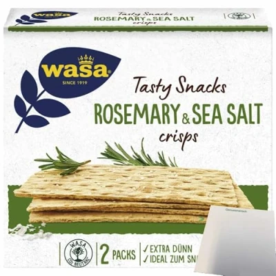 Abbildung von usy Bundle für Wasa Knäckebrot Delicate Crisp Rosemary &amp; Sea Salt (190g Packung) + Block