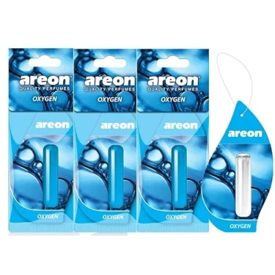 Abbildung von AREON Liquid Auto Parfüm Sauerstoff Autoduft Hängend Duftflakon Flakon Blau Lufterfrischer Set Aufhängen Anhänger Spiegel 5ml 3D (Oxygen Pack x 3)