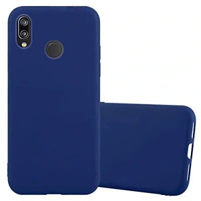 Abbildung von Cadorabo Hülle kompatibel mit Huawei P20 LITE 2018 NOVA 3E Schutzhülle TPU Silikon Case Candy Design Slim Kratzfest Weiche Gummi Rundumschutz für in Blau