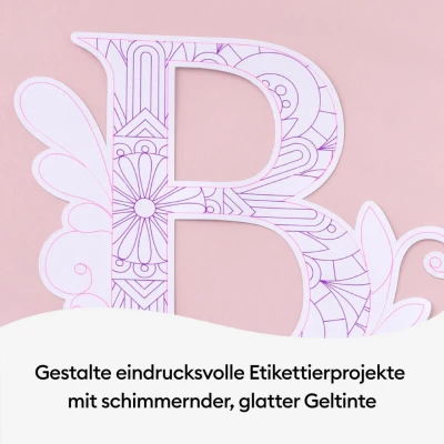 Abbildung von Cricut Glitter Gel Neon pens 5 pack (Pink, Orange, Yellow, Green, Blue)