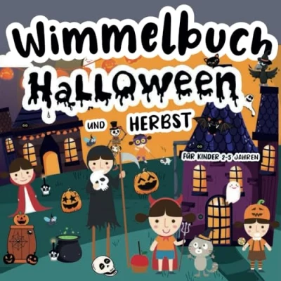 Abbildung von Wimmelbuch Halloween und Herbst für Kinder 2 5 Jahren: Suche Finde nach Versteckten Objekten zum Thema Herbst, Vokabeln Spielerisch zu Erlernen