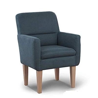 Abbildung von CAVADORE Diningsessel Kira / Polstersessel für Küche, Esszimmer oder Wohnküche Passend zur Küchengarnitur Leichte Fleckenentfernung dank Soft Clean 66 x 96 71 Flachgewebe: Blau