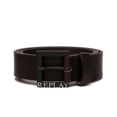 Abbildung von Replay Herren Gürtel aus Leder, Brown Three 112 (Braun), 95