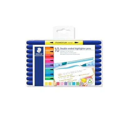 Abbildung von 6 x Staedtler Textmarker Doppelfasermaler sortiert 10 Stück