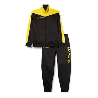 Abbildung von Givova Unisex Rom Roma Triacetat Anzug, Schwarz/Gelb, XL