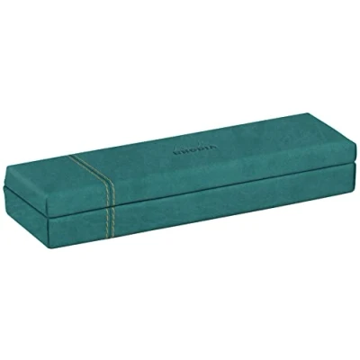 Abbildung von Rhodia 194517C Stiftetui 21x5, 5x3 cm, elegant aus Kunstleder, ideal für Stifte, Pinsel &amp; Kugelschreiber, 1 Stück, Pfaugrün