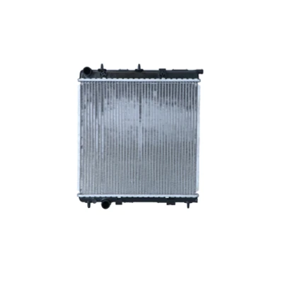 Abbildung von NRF 50467 Kühler, Motorkühlung Aluminium 396 380 29 mit Anbauteilen Kühlrippen gelötet CITROËN: C2 Schrägheck, C3 Pluriel, DS3 Schrägheck