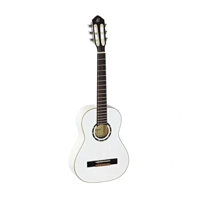 Abbildung von Ortega Guitars weiße Konzertgitarre 1/2 Größe Family Series inklusive Gigbag Mahagoni / Fichtendecke (R121 1/2WH)