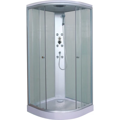 Abbildung von Sanotechnik Komplettdusche Portland, BxT: 90x90 cm, Sicherheitsglas, 1 tlg., Viertelkreisdusche