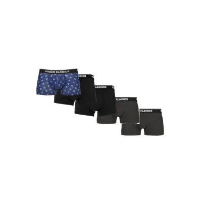 Abbildung von Urban Classics 5PACK Boxershorts, Herren, Größe: Medium, Anchor aop+blk+blk+cha+cha