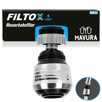Abbildung von MAVURA Wasserhahnfilter FILTOX Wassersparer Wasserhahn Aufsatz Wasserhahnaufsatz, Strahlregler Schwenkbrause Mischdüse