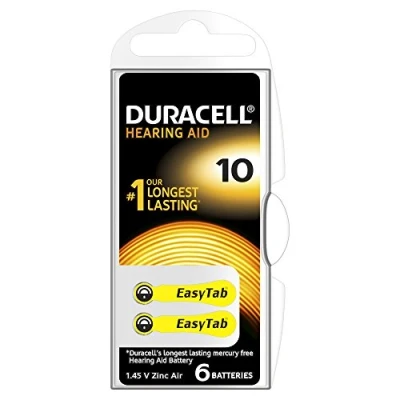Abbildung von Duracell 2 Stück HighEnergy Hörgeräte Batterie 6 Activair EasyTab Da 675