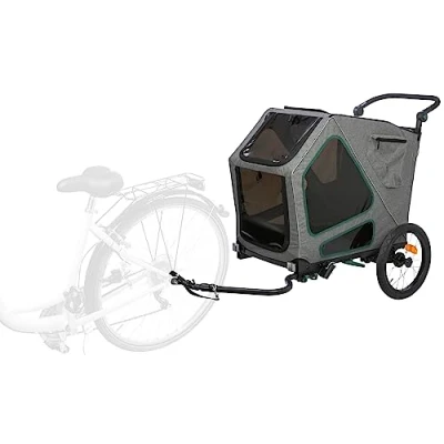 Abbildung von TRIXIE Tierfahrradkorb Fahrrad Anhänger grau/salbei