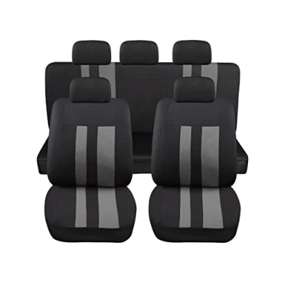 Abbildung von Auto Accessori Lupex Universal Sitzbezüge Set LS07, Farbe grau, vorne und hinten, aus Polyester