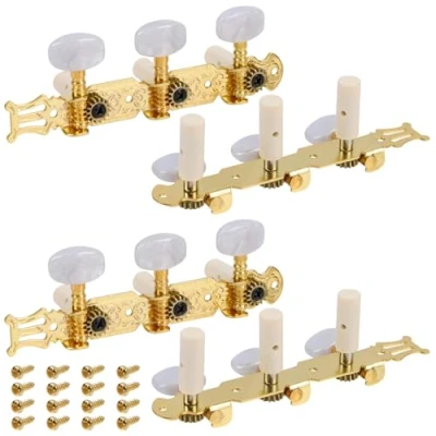 Abbildung von 4 Stück Stimmwirbel für klassische Gitarre, Gitarren 3L + 3R, Mechaniken Gitarrensaiten, Stimmgeräte Ersatzteile Akustikgitarren