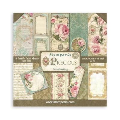 Abbildung von Scrapbooking Small Pad 10 sheets cm 20,3X20,3 (8&quot;X8&quot;) Precious