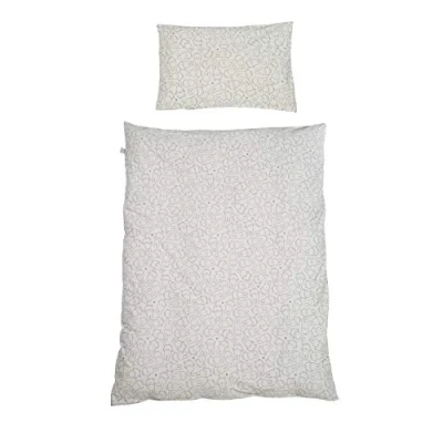 Abbildung von roba Kinderbettwäsche 100 x 135 cm miffy Baby Bettwäsche Set inkl. Decken &amp; Kopfkissenbezug 100x135 / 40x60 aus Baumwoll Jersey für Kinder Babybett Grau