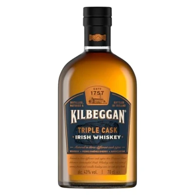 Abbildung von Kilbeggan Triple Cask Irish Whisky mit einem Hauch vom Honig 43% Vol 700ml Einzelflasche
