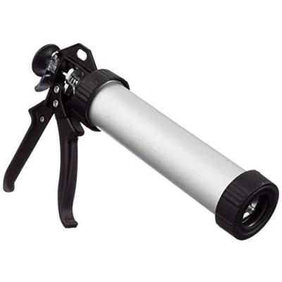 Abbildung von Werkzeyt Kartuschenpresse geschlossen chromfarbig / schwarz geeignet für Kartuschen &amp; Beutel mit der Füllmenge 310 ml Kartuschenpistole Silikonspritze B27422