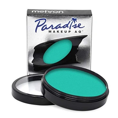 Abbildung von Mehron Paradise Make up AQ Pro Size Perfekt für Bühnen und Bildschirmvorführungen, Spezialeffekte, Cosplay Halloween Wasseraktiviertes Gesichts Körperfarben 40 g Teal