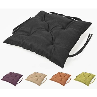 Abbildung von sunnypillow Bankauflage Stuhlkissen viele Farben und Größen zur Auswahl, 50 x cm schwarz