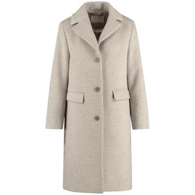 Abbildung von Gerry Weber LANG Mantel MIT Anteil Klassischer Mantel, Damen, Größe: 38, Creme houndstooth