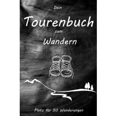 Abbildung von Dein Tourenbuch zum wandern Platz für 50 Wanderungen