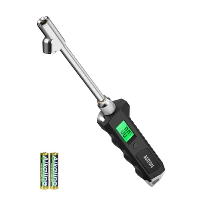 Abbildung von AstroAI Reifendruck Prüfer Digital Luftdruckprüfer Reifendruckmesser (Messbereich 0 15Bar) LCD Bildschirm Messgeräte für Autos, LKW, Wohnwagen, Geländewagen, Transporter, Schwarz