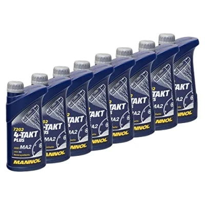 Abbildung von Motoröl Motor Öl MANNOL 4 Takt Plus API SL 10W 40 8 X 1 Liter