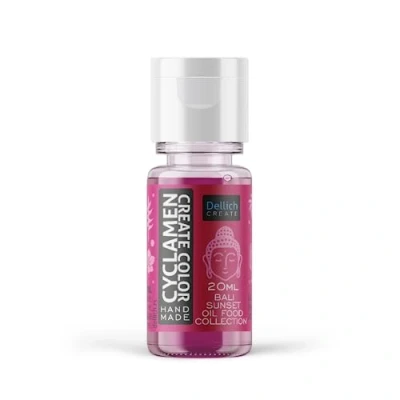 Abbildung von Dellich Create Lebensmittelfarbe auf Ölbasis, 20 ml, Cyclamen mit NATURAL Rote Bete Extract