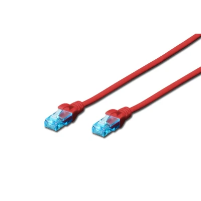 Abbildung von DIGITUS Patch Kabel RJ 45 (M) zu 5 m Kupfer U/UTP Cat 5e rot (DK 1511 050/R)