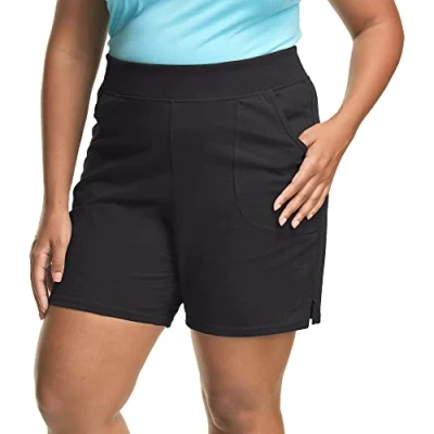 Abbildung von JUST MY SIZE Damen Plus Jersey Short Schwarz 5X