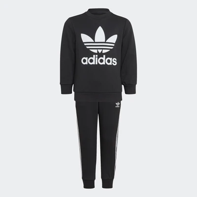 Abbildung von adidas Originals CREW Unisex SET Trainingsanzug für Kinder, Größe: 122, Black/white