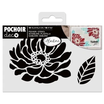 Abbildung von Aladine Stencil 10x15cm Peony (81270)