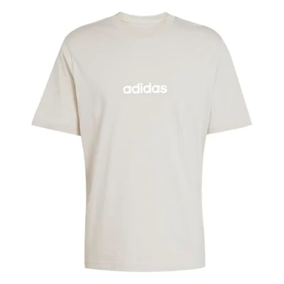 Abbildung von adidas Herren Essentials LINEAR Single Jersey Tee, Wonder Alumina/White, S