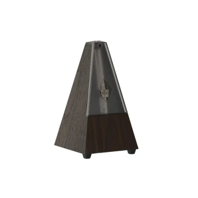 Abbildung von Wittner Metronom 814K Kunststoffgehäuse mit Glocke Taktell Pyramidenform Nußbaum Maserung
