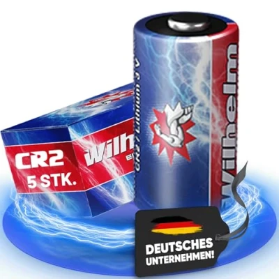 Abbildung von 5 x CR2 WILHELM 3V Lithiumbatterie CR2A DLCR2 CR17355 Lithium Batterie Fotobatterie Photo