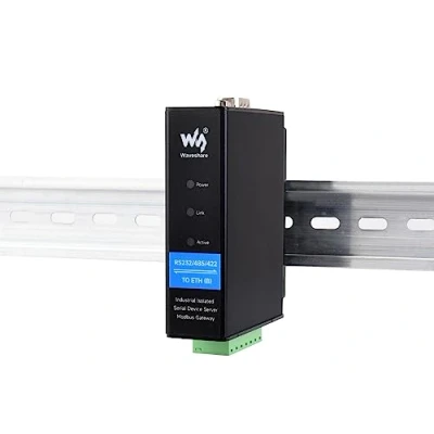 Abbildung von Coolwell RS232/485/422 to RJ45 Ethernet Module ETH Converter Rail Mount Serial Server TCP/IP