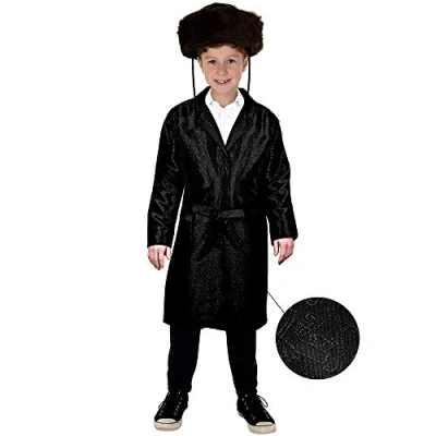Abbildung von Dress Up America Herren Kids Jewish Rabbi Purim Bekitcha Kostüme, Mehrfarbig (Multicolor), Größe 4 6 Jahre (Taille: 71 76 Höhe: 99 114 cm)