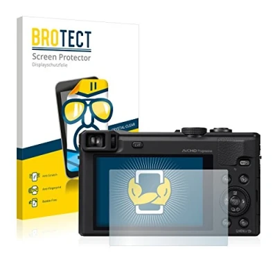 Abbildung von BROTECT (2 Stück Schutzfolie für Panasonic Lumix DMC TZ61 Displayschutz Folie Ultra Klar