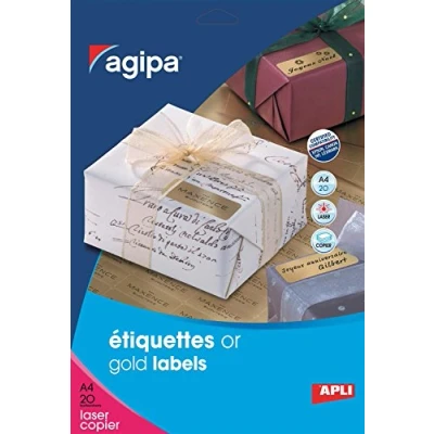 Abbildung von APLI 14887 Metallisierte Etiketten gold 63,5 x 29,6 mm 20 Blatt