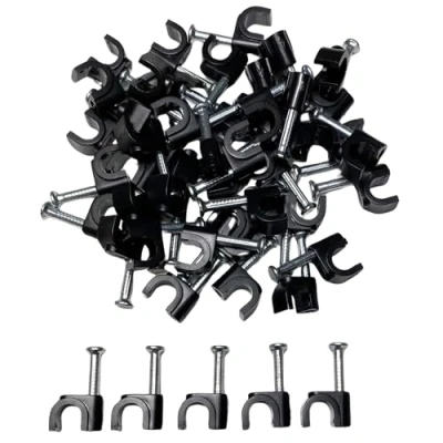 Abbildung von Kabelschellen Nagelschellen für Kabel 5mm, Schwarz 50 Stück