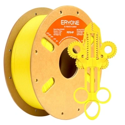Abbildung von ERYONE Glass Fiber PETG Filament 1.75mm +/ 0.03mm, GF 3D Drucker Filament, 1kg (2.2 lbs)/Spool, Gelb