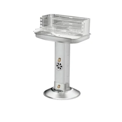 Abbildung von Kynast Holzkohlegrill Standgrill Säulengrill &quot;Family Star&quot; Barbeque Grill, 57,5 x 38,5 90 cm Edelstahl Kohlegrill